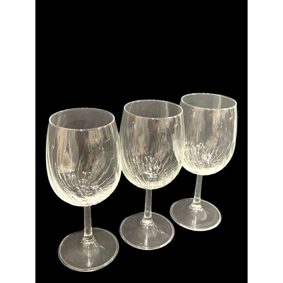 Set of 3 Royal Leerdam Radiance Water Goblets 6.6" Curved Netherland 8 oz - Picture 2 of 5